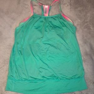 Green Ivivva Athletic Tank with Built in Bra